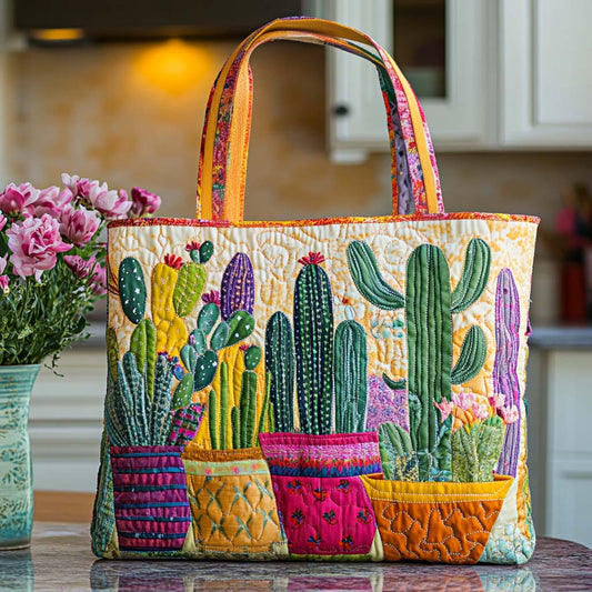 Cactus Love Touch Quilted Tote Bag NCU0NT8813