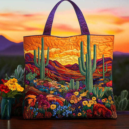 Cactus Oasis Quilted Tote Bag NCU0NT8816
