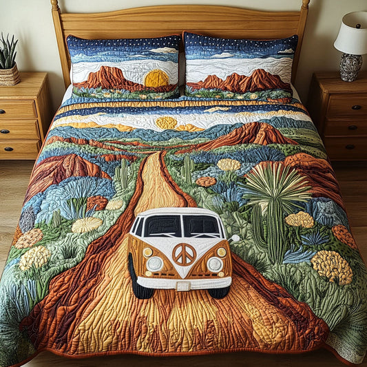 Cactus Pathway 3-Piece Quilted Bedding Set NCU0PT6120