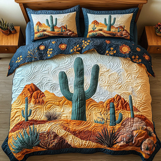Cactus Ridge 3-Piece Quilted Bedding Set NCU0DV6711