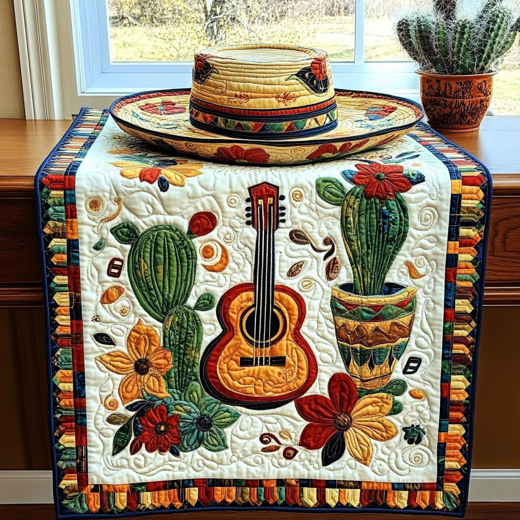 Cactus Serenata Quilted Table Runner NCU0PT3732