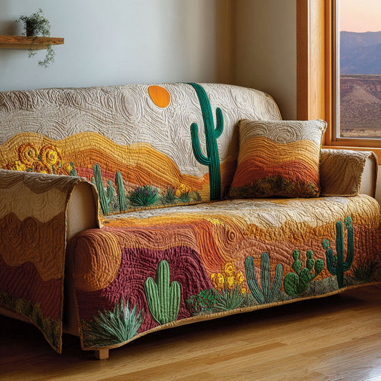 Cactus Spirit Quilted Sofa Cover NCU0DK11503