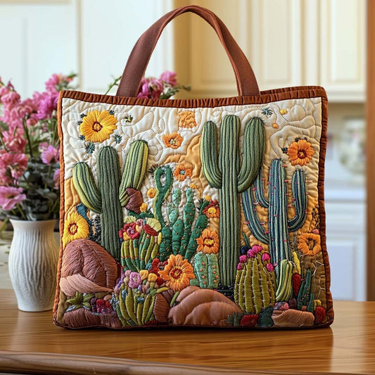 Cactus Summer Days Quilted Tote Bag NCU0NT8818