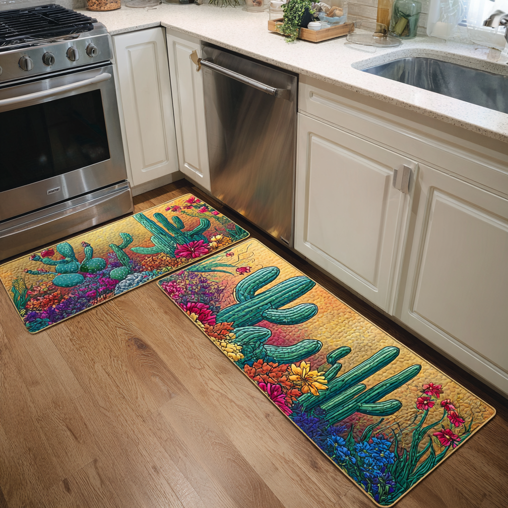 Cactus Sunset Kitchen Area Rug NCU0DK10925