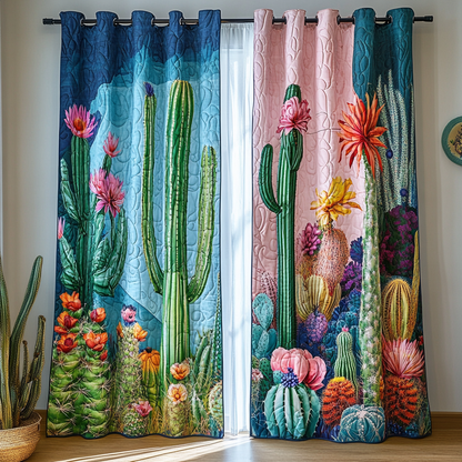 Cactus Sunset Quilted Curtains NCU0DK10957