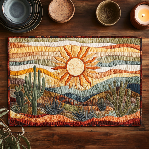 Cactus Sunset Quilted Place Mat NCU0VH3101