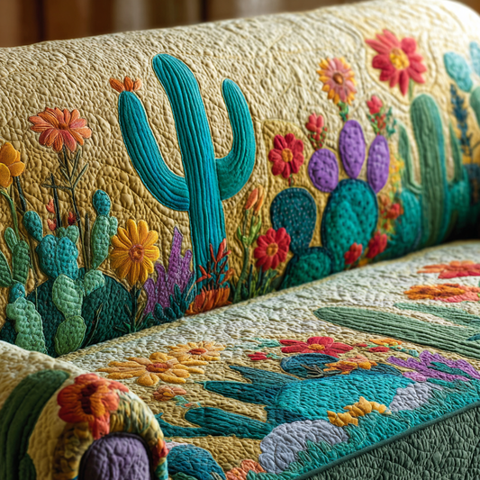 Cactus Quilted Sofa Cover NCU0VT350