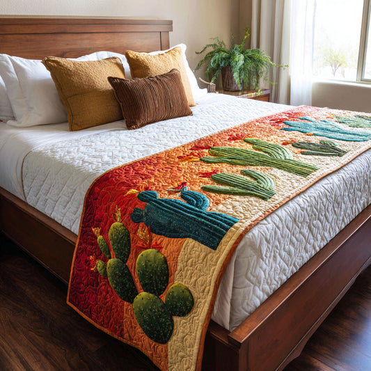 Cactus Sunset Serenity Quilted Bed Runner NCU0PT8771