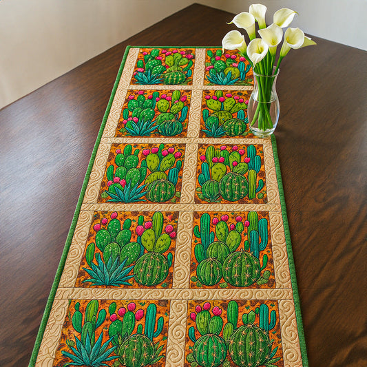Cactus Symphony Quilted Table Runner NCU0NT5623