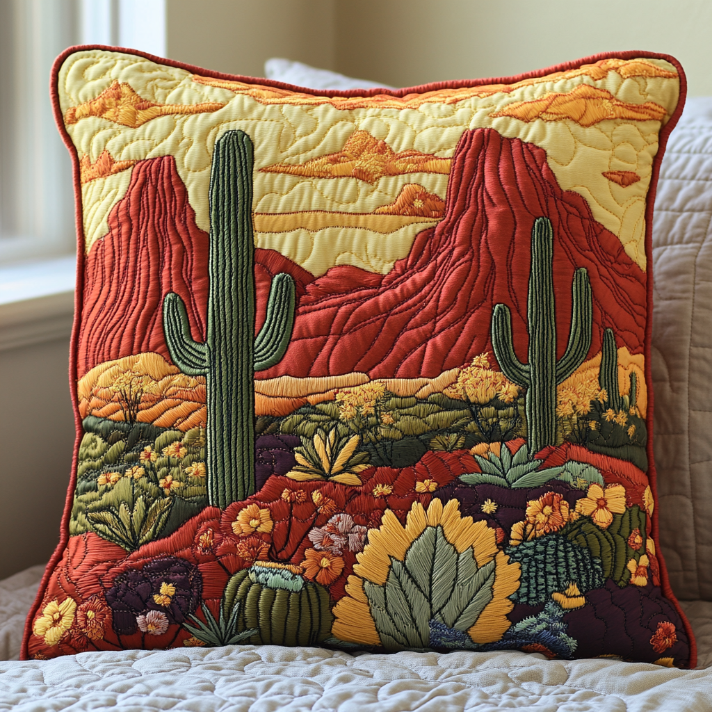 Cactus Trail Quilted Pillow Case NCU0DV4337