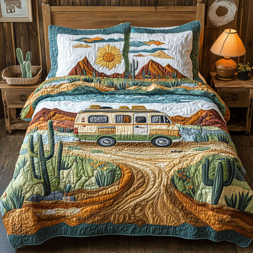 Cactus Trails 3-Piece Quilted Bedding Set NCU0PT6076