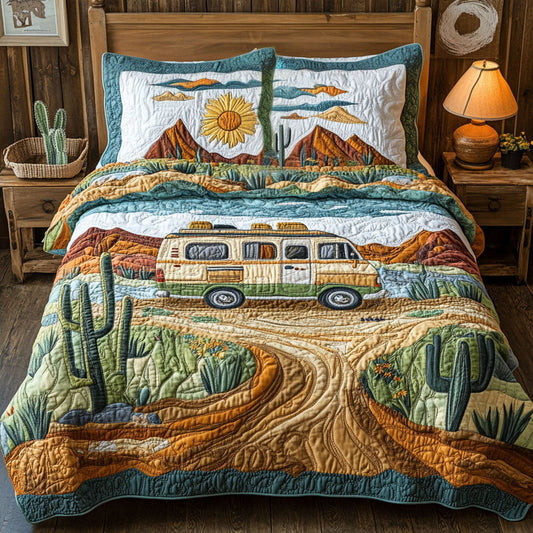 Cactus Trails 3-Piece Quilted Bedding Set NCU0PT6076