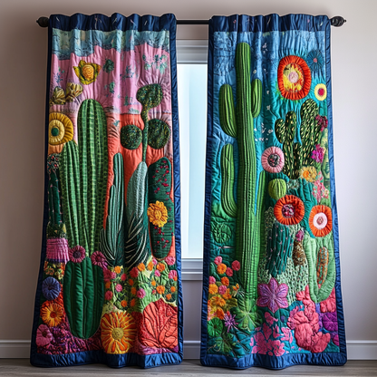 Cactus Valley Quilted Curtains NCU0DK10954