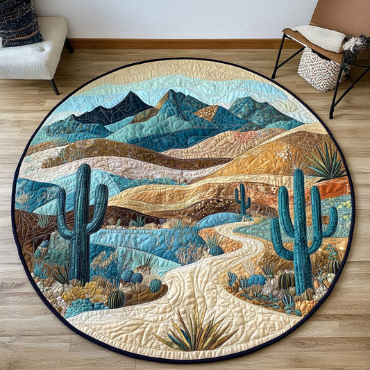 Cactus Vista Quilted Round Mat NCU0PT5493
