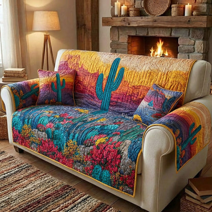 Cactus Vista Quilted Sofa Cover NCU0DK12079