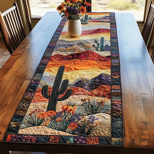 Cactus and Sun Quilted Table Runner NCU0VL1506