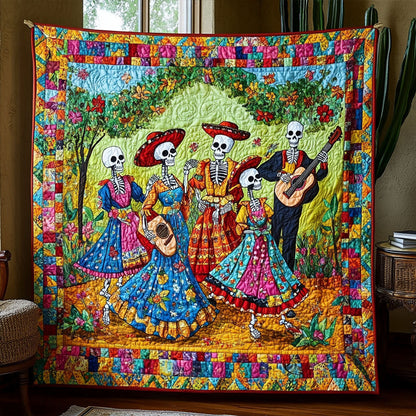 Calavera Celebration Quilted Blanket NCU0PT8658