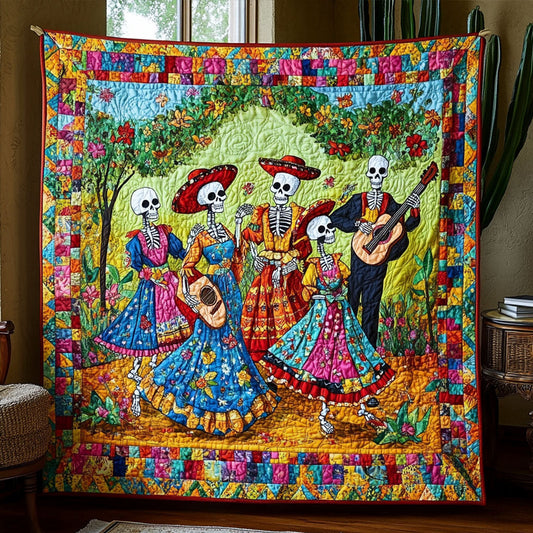 Calavera Celebration Quilted Blanket NCU0PT8658