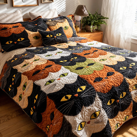 Calico Crowd 3-Piece Quilted Bedding Set NCU0VL3193