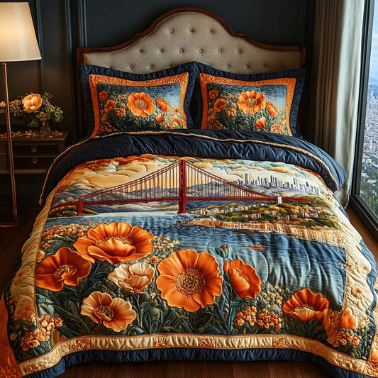 California Sunrise 3-Piece Quilted Bedding Set NCU0DV4918