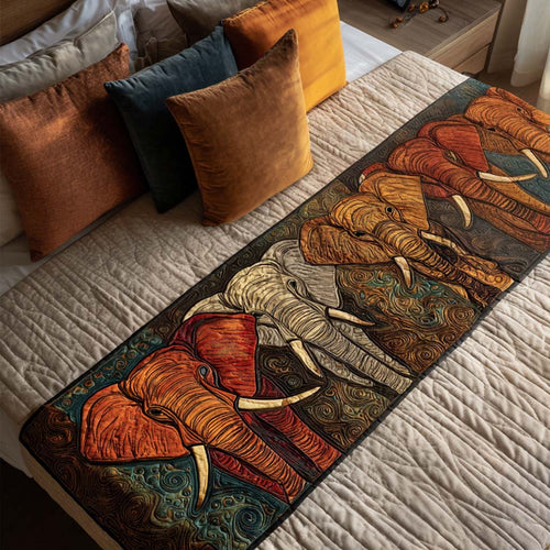 Calm Elephant Quilted Bed Runner NCU0NT8629