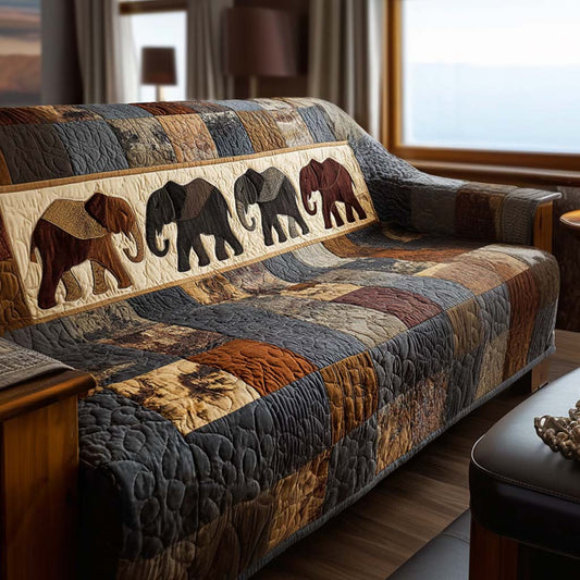 Calm Elephant Quilted Sofa Cover NCU0NT10852