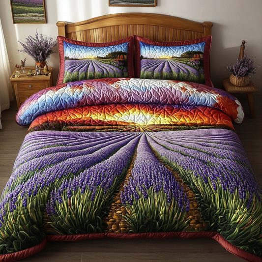 Calm Fields 3-Piece Quilted Bedding Set NCU0VL2476