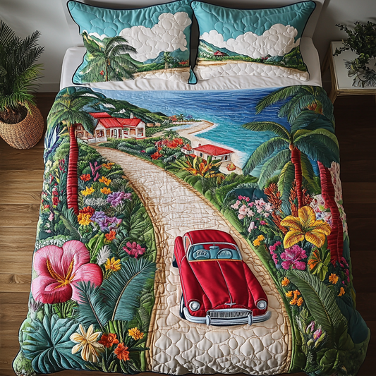 Calm Horizon 3-Piece Quilted Bedding Set NCU0DK6330