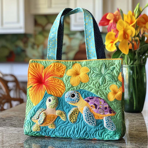 Calm Ocean Turtle Quilted Tote Bag NCU0NT8670