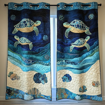 Calm Swimmer Quilted Curtains NCU0NT10975
