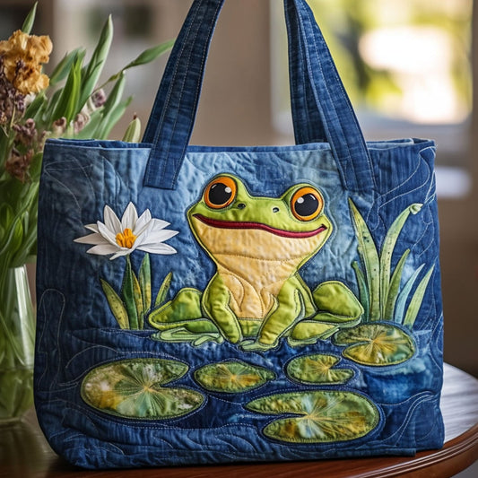 Calm in the Creek Quilted Tote Bag NCU0PT8403