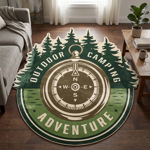 Camp Badge Custom Shape Area Rug NCU0XD2755