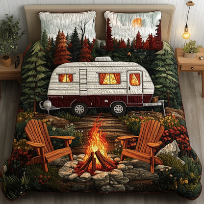 Camp Comfort 3-Piece Quilted Bedding Set NCU0VH5621