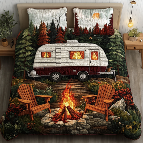 Camp Comfort 3-Piece Quilted Bedding Set NCU0VH5621