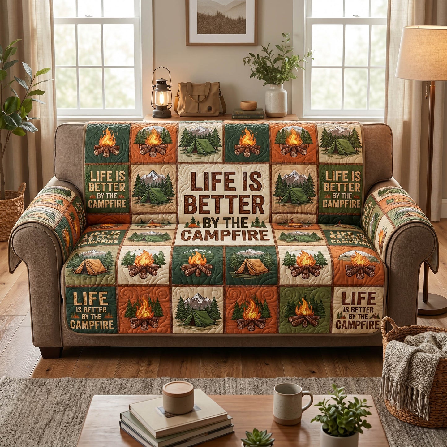 Camping Quilted Sofa Cover NCU0VT383