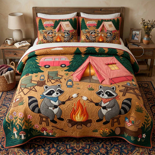 Camp Friends 3-Piece Quilted Bedding Set NCU0XD2831
