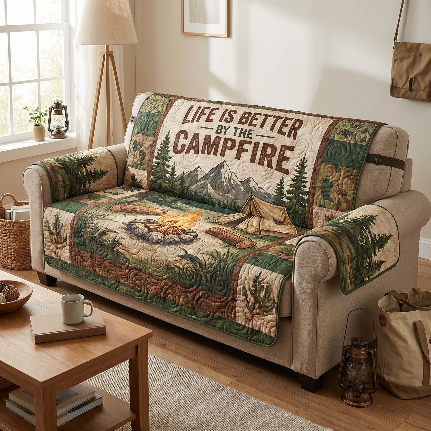 Camping Quilted Sofa Cover NCU0VT383