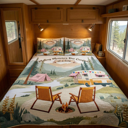 Camp Life 3-Piece Quilted Bedding Set NCU0DV9678