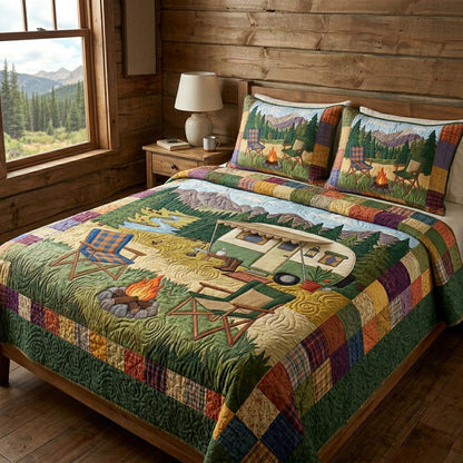 Camp Life 3-Piece Quilted Bedding Set NCU0DV9700