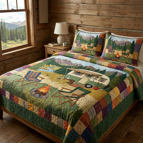 Camp Life 3-Piece Quilted Bedding Set NCU0DV9700