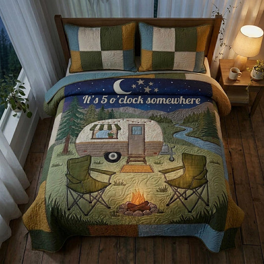 Camp Moments 3-Piece Quilted Bedding Set NCU0DV9684