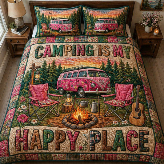 Camp Moments 3-Piece Quilted Bedding Set NCU0TD2718