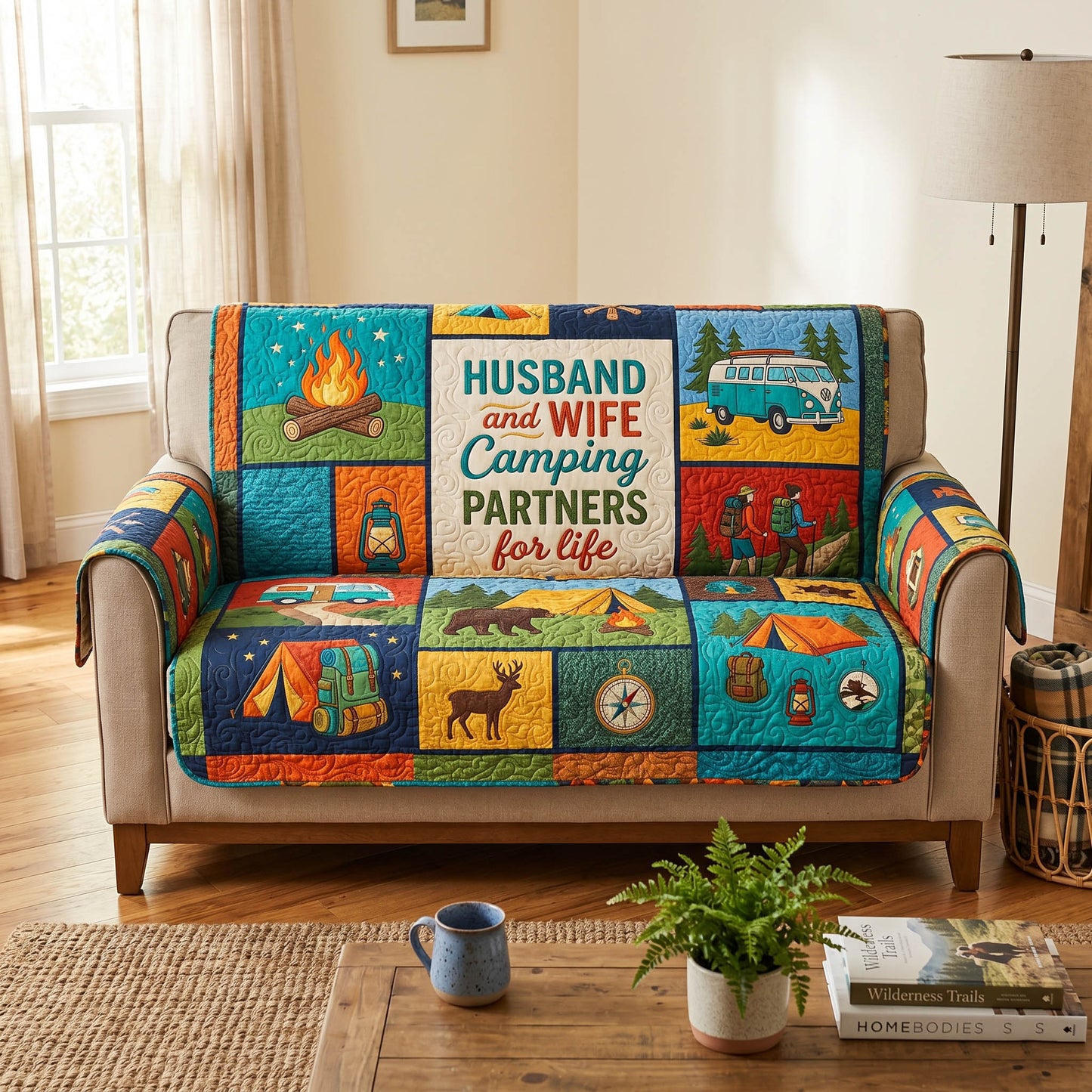 Camp Moments Quilted Sofa Cover NCU0TD2696