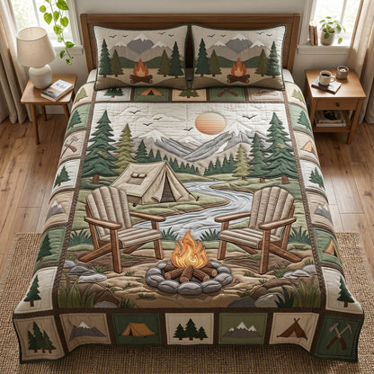 Camp Retreat 3-Piece Quilted Bedding Set NCU0TD2722