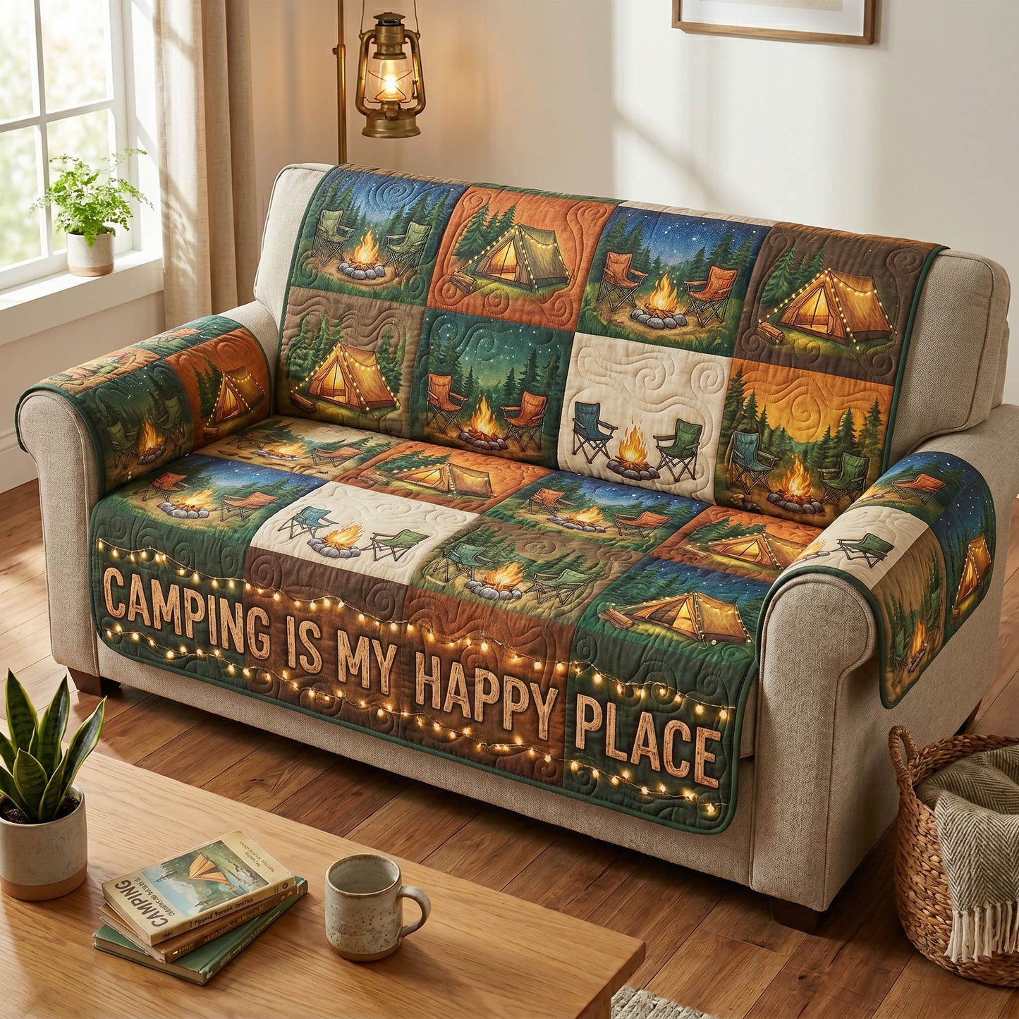 Camping Quilted Sofa Cover NCU0VT383