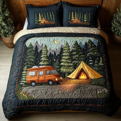 Camp Road 3-Piece Quilted Bedding Set NCU0DK9684