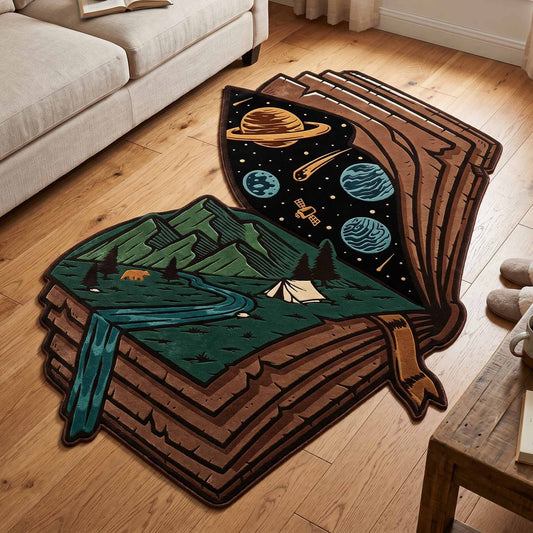Camp Stack Custom Shape Area Rug NCU0XD2749