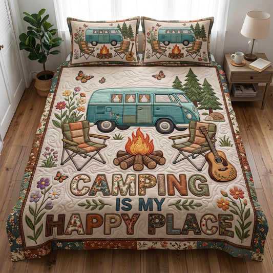 Camp Stories 3-Piece Quilted Bedding Set NCU0TD2720