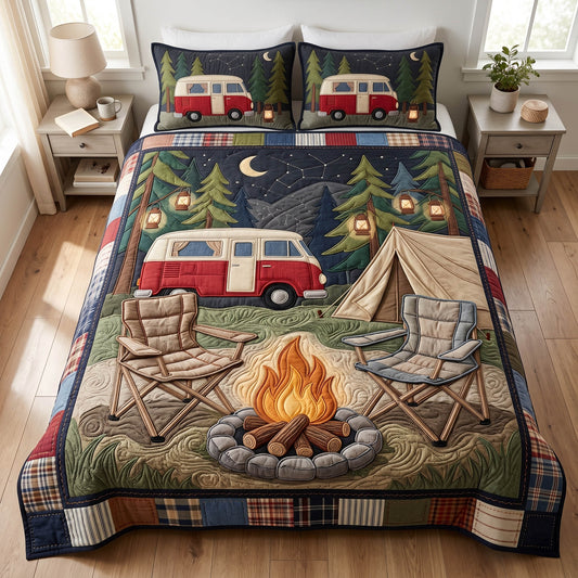 Camp Together 3-Piece Quilted Bedding Set NCU0TD2715