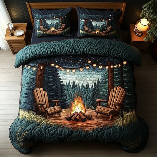 Camp Vibes 3-Piece Quilted Bedding Set NCU0DK7029